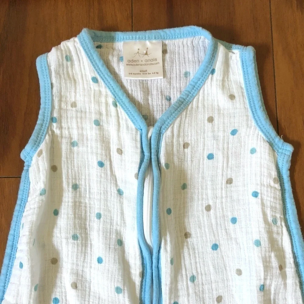 Aden & Anais Sleep Sack Zip Front Sleeping Bag Wearable Blanket Gauze Cotton